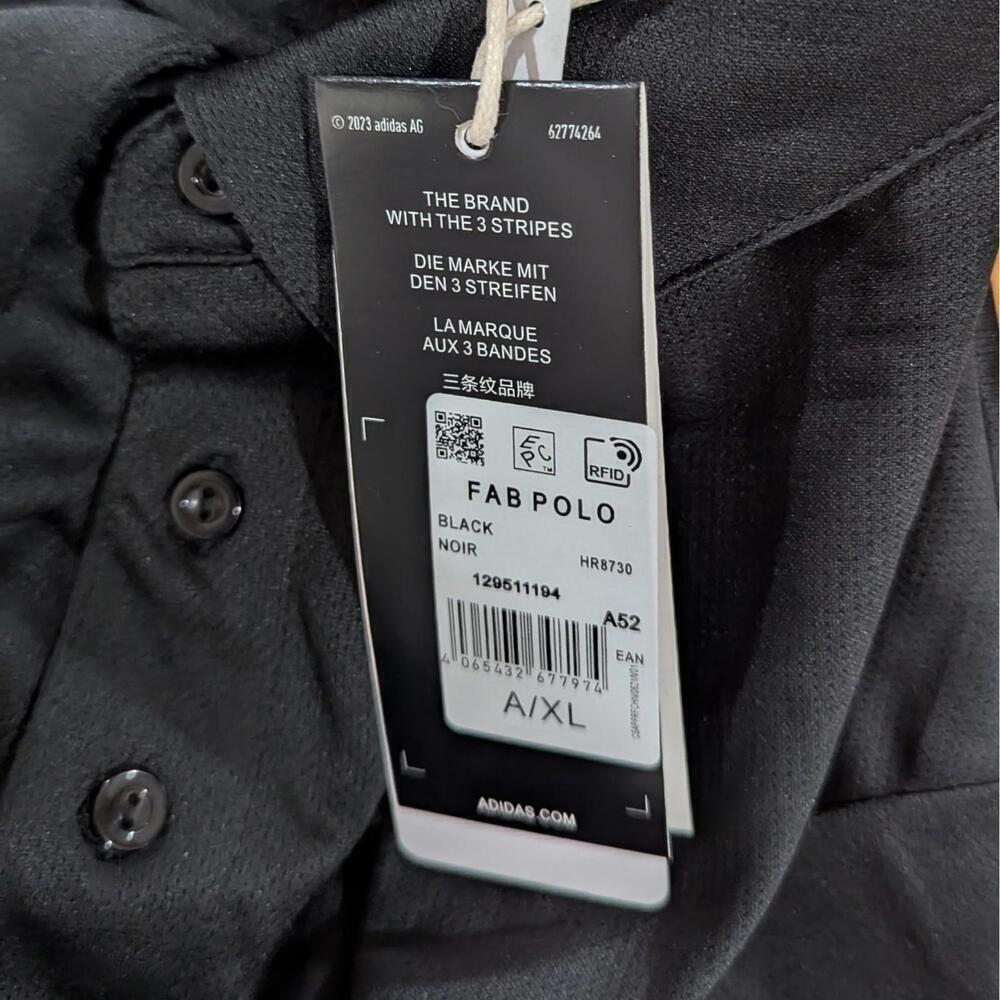 Adidas AEROREADY Tennis Fab Polo Shirt Black S/M/L - Picture 6 of 8